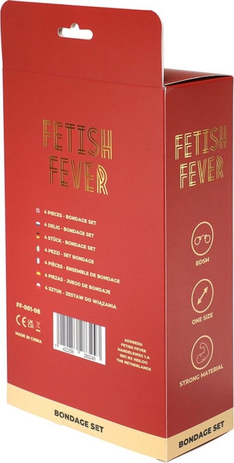 Fetish Fever - Bondage Set - 4 pieces - Red Intimate Distribution