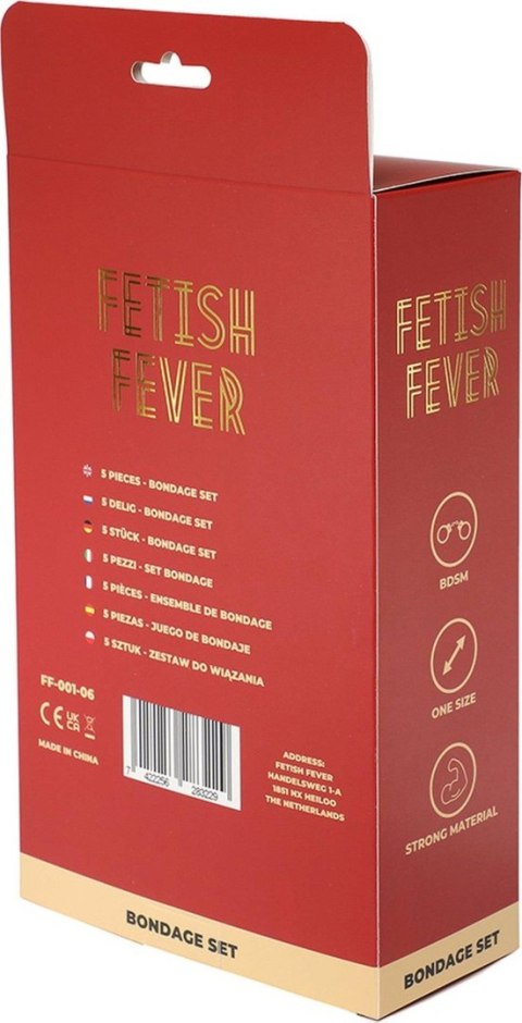 Fetish Fever - Bondage Set - 5 pieces - Red Intimate Distribution