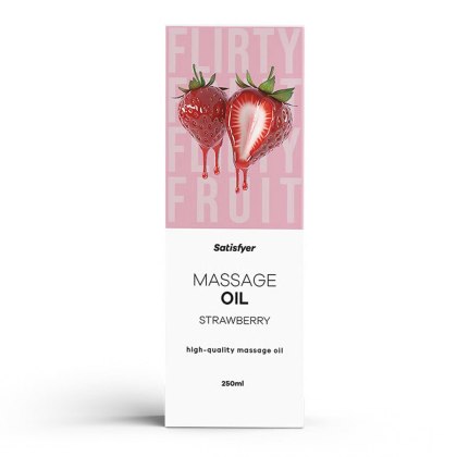 Satisfyer Strawberry - olejek do masażu, truskawkowy, 250 ml