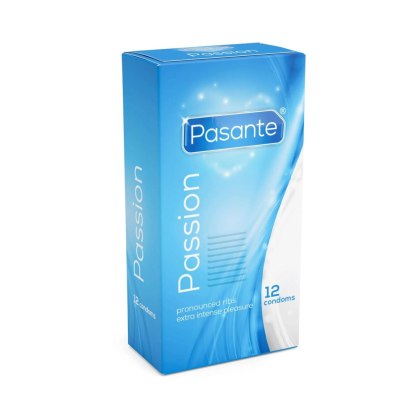 Pasante Ribbed Passion - prezerwatywy z prążkami, 12 szt.