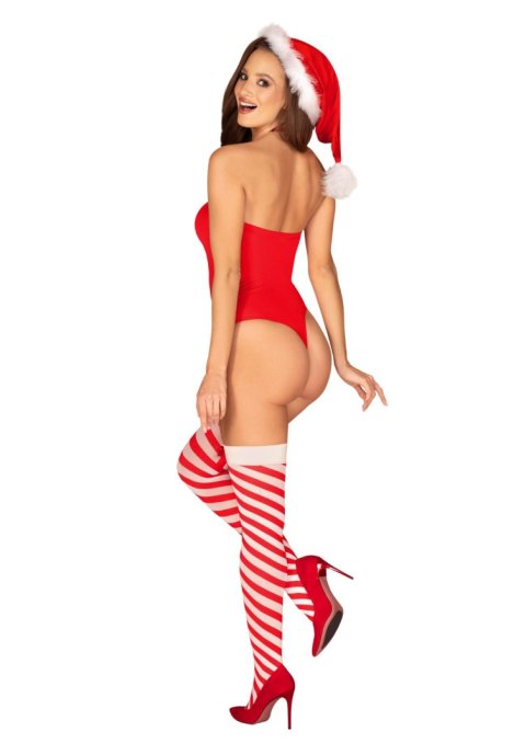 Bielizna-Kissmas pończochy czerwone S/M Obsessive