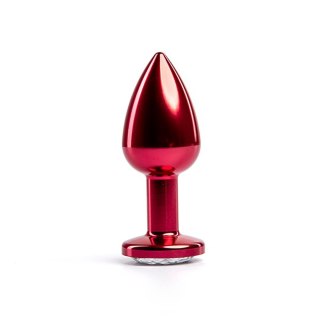 Red Butt Plug with White Diamond