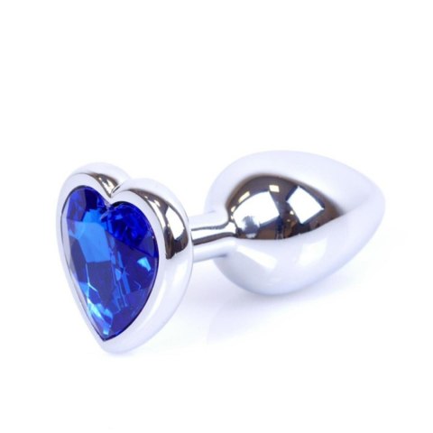 Plug-Jewellery Silver Heart PLUG- Dark Blue B - Series HeavyFun