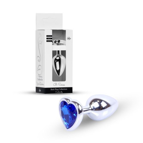 Plug-Jewellery Silver Heart PLUG- Dark Blue B - Series HeavyFun