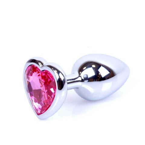 Plug-Jewellery Silver Heart PLUG- Pink B - Series HeavyFun