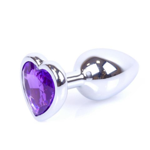 Plug-Jewellery Silver Heart PLUG- Purple B - Series HeavyFun