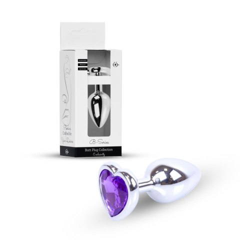 Plug-Jewellery Silver Heart PLUG- Purple B - Series HeavyFun