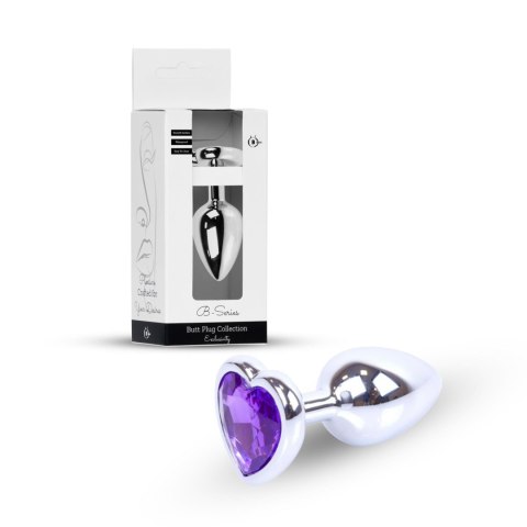 Plug-Jewellery Silver Heart PLUG- Purple B - Series HeavyFun