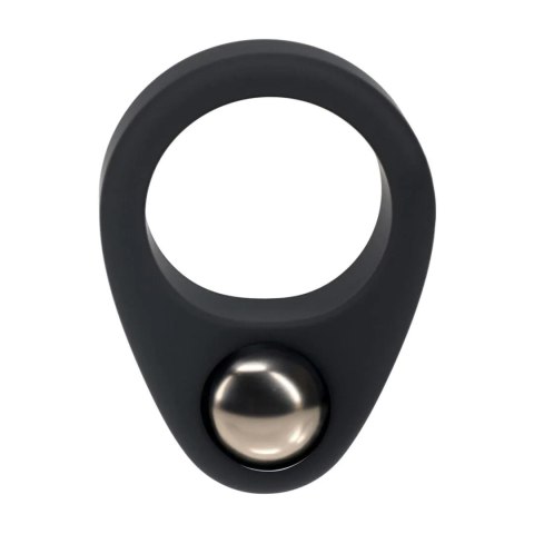 Liquid Silicone Single Weighted Ball Cockring - Black