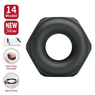 Crazy Bull Jarvius Super Soft Silicone Cock Ring - Black
