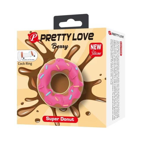 Pretty Love Berry Super Donut Silicone Cock Ring