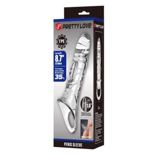 Pretty Love Penis Sleeve 8.7" Extender - Clear