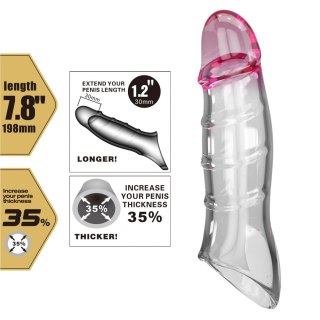 Pretty Love Penis Sleeve - Damell Clear Pink