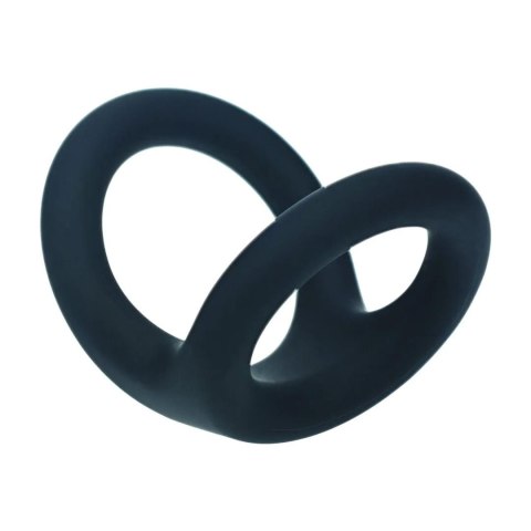 Double O Silicone Cockring - L - Black
