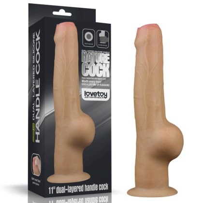 Lovetoy Handle Cock - silikonowe dildo z uchwytem, 27,8 cm