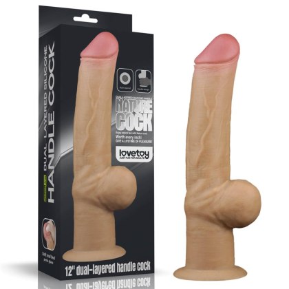 Lovetoy Handle Cock - silikonowe dildo z uchwytem, 30,5 cm