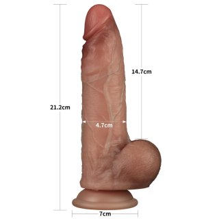 8.5'' Sliding Skin Pro Dual Layer Silicone Dong