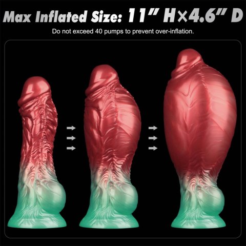 8'' Dual Density Silicone Inflatable Dildo