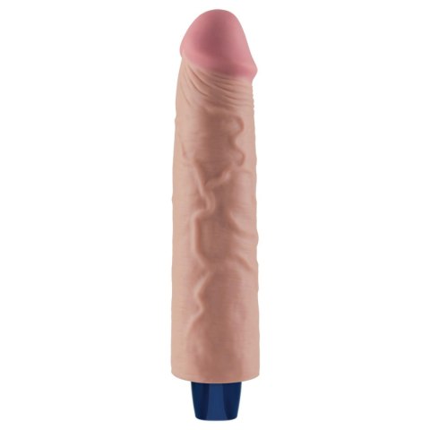 9.5" REAL SOFTEE Rechargeable TPE Vibrating Dildo(Flesh)