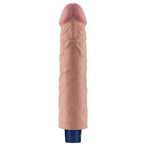 9.5" REAL SOFTEE Rechargeable TPE Vibrating Dildo(Flesh)