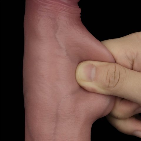 8.5" Vibrating Sliding Skin Pro II Dual Layer Silicone Dong