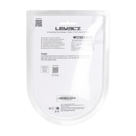 Full Double Ripple Silicone Prostate Massager - Black