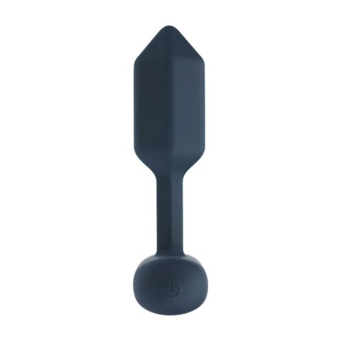 Hexagonal Vibrating Silicone Anal Plug - S - Black