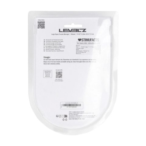 Single Ripple Silicone Prostate Massager - Black