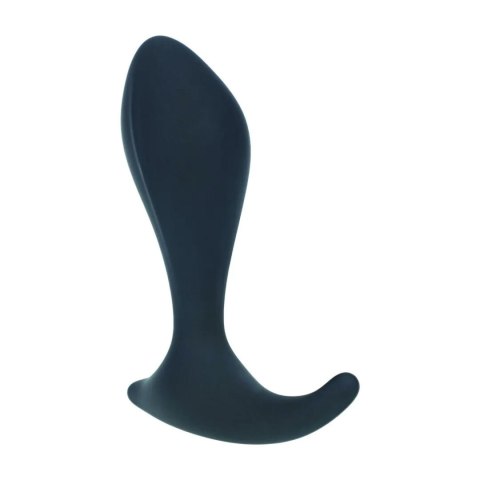 Single Ripple Silicone Prostate Massager - Black