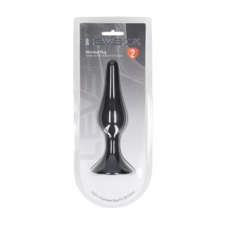 Slim Silicone Anal Plug - XL - Black