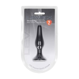 Slim Silicone Anal Plug - S - Black