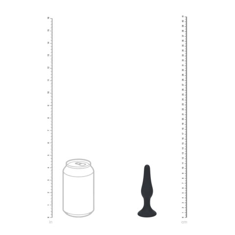 Slim Silicone Anal Plug - S - Black