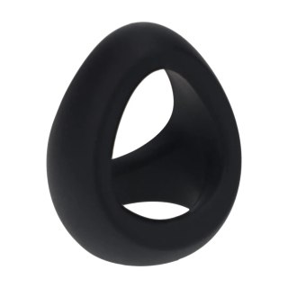 Soft Tri O Silicone Cockring - Black