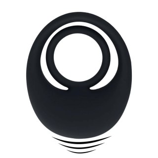Vibrating Liquid Silicone Cock and Ball Ring - Black