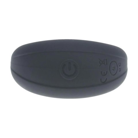 Vibrating Liquid Silicone Cock and Ball Ring - Black