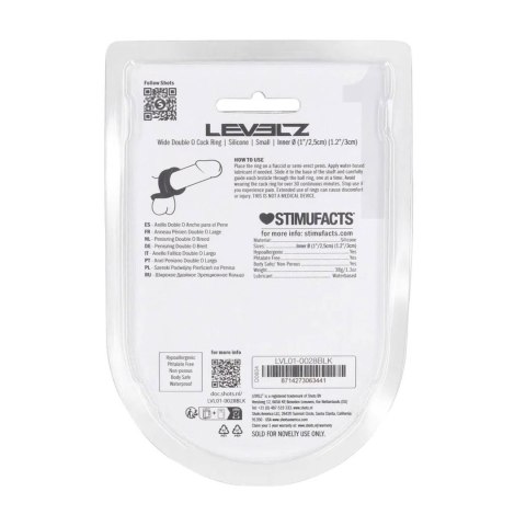 Wide Double O Silicone Cockring - S - Black