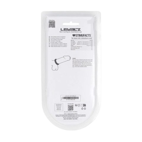 Wide O Silicone Cockring Set of 3 - S/M/L - Black