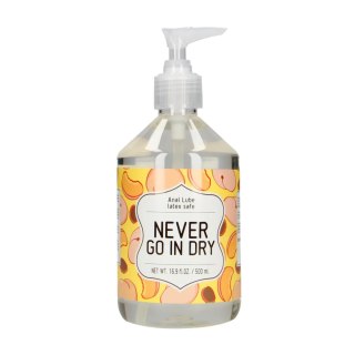 Never Go In Dry - Waterbased Anal Lubricant - 500 ml