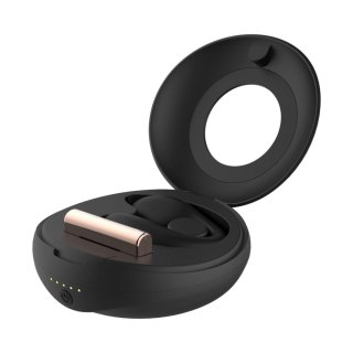 Rosy Gold - C-Shape Vibrator with Luxury Charging Case - Black