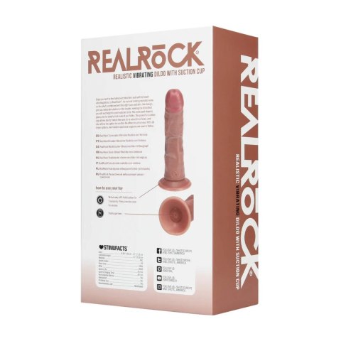 Vibrating Regular Curved Cock - 15,5 cm - Tan
