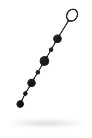 Anal beads Toyfa A-toys Coron, with balls, silicone, black, 35,9 cm