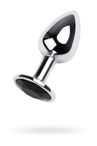 Metal by TOYFA, Anal rhinestone , metal, silver, with tourmaline crystal, 7 cm, O 2.8 cm, 50 g