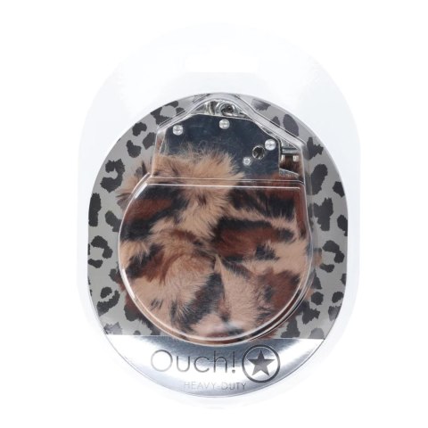 Heavy-duty Fluffy Handcuffs - Leopard