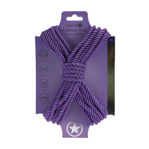 Polyester Bondage Rope - 32.8 ft / 10 m - Purple