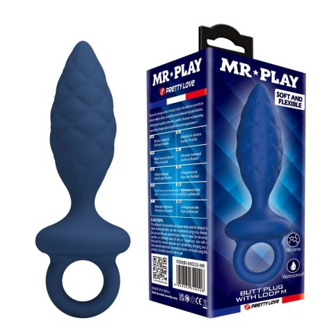 MR. PLAY Butt Plug with Loop - Size M