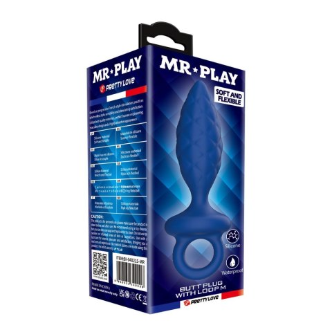 MR. PLAY Butt Plug with Loop - Size M