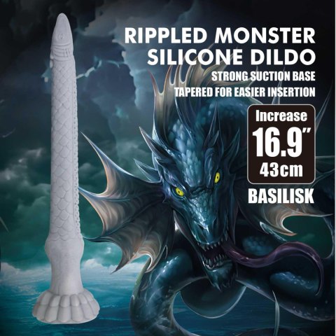 Power Monsters Basilisk - 43 cm Rippled Monster Silicone Dildo