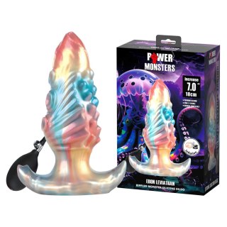 Power Monsters Ebon Leviathan - 18 cm Rippled Monster Silicone Dildo