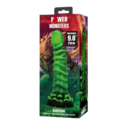 Power Monsters Manticore - 23 cm Rippled Monster Silicone Dildo