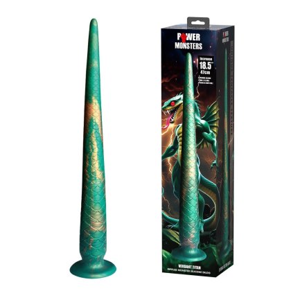 Power Monsters Verdant Titan - dildo w kształcie ogona, 47 cm